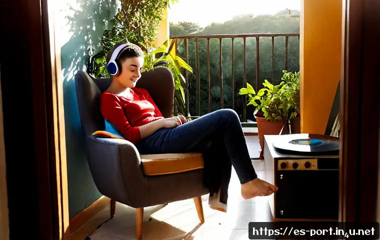 포르투갈어 음악 추천 - Photorealistic cozy Lisbon apartment at golden hour, a Spanish-speaking young adult relaxing in an a...